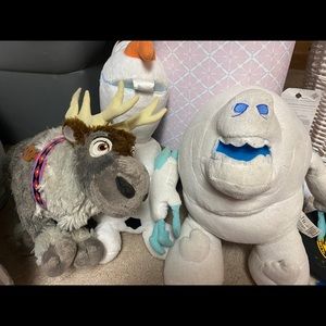 Sven, Olaf and Marshmallow from Frozen.